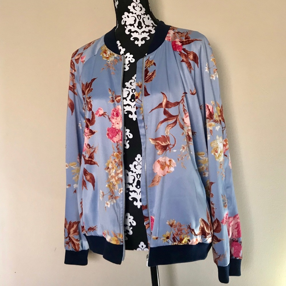 Floral Bomber Jacket